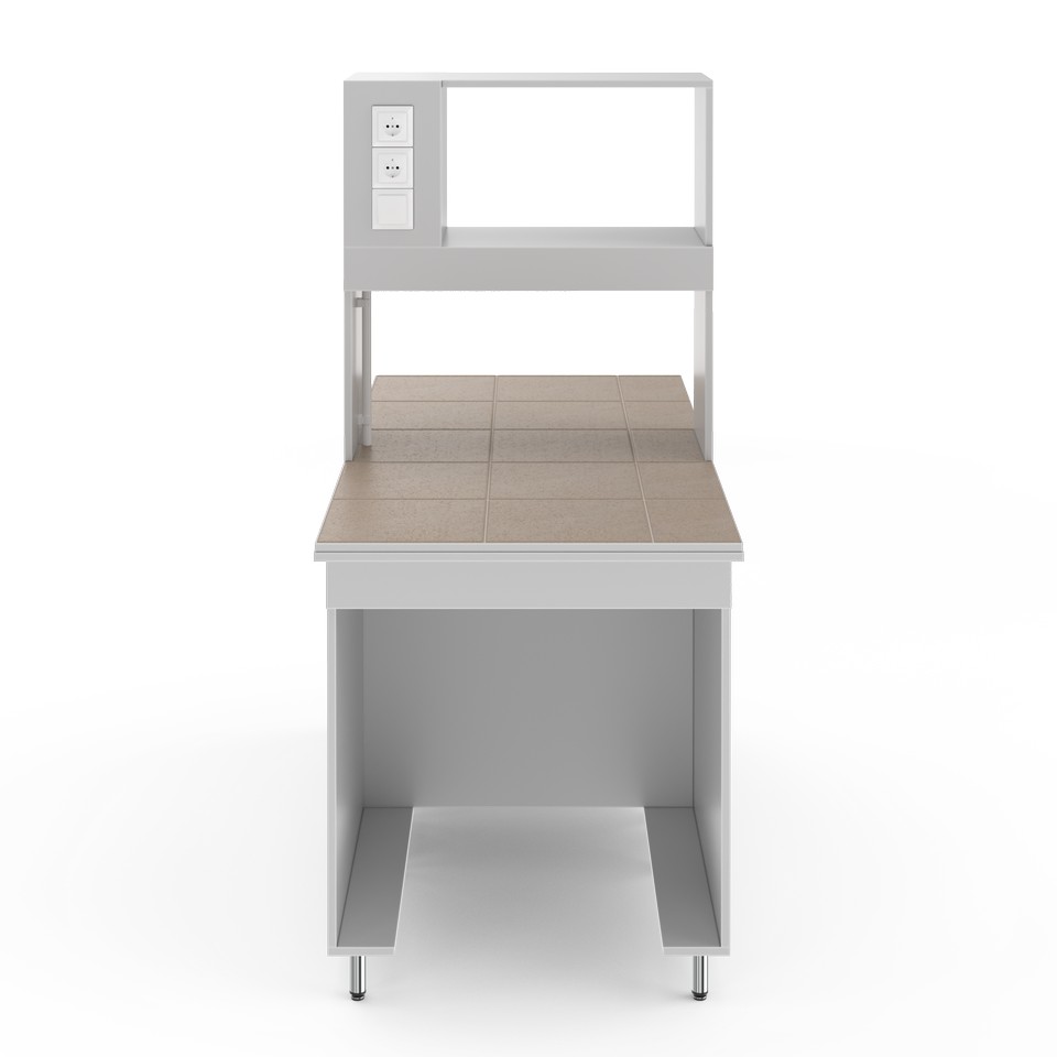 Физический островной стол со столешницей из керамогранитной плитки НВ-800 ОК фото3