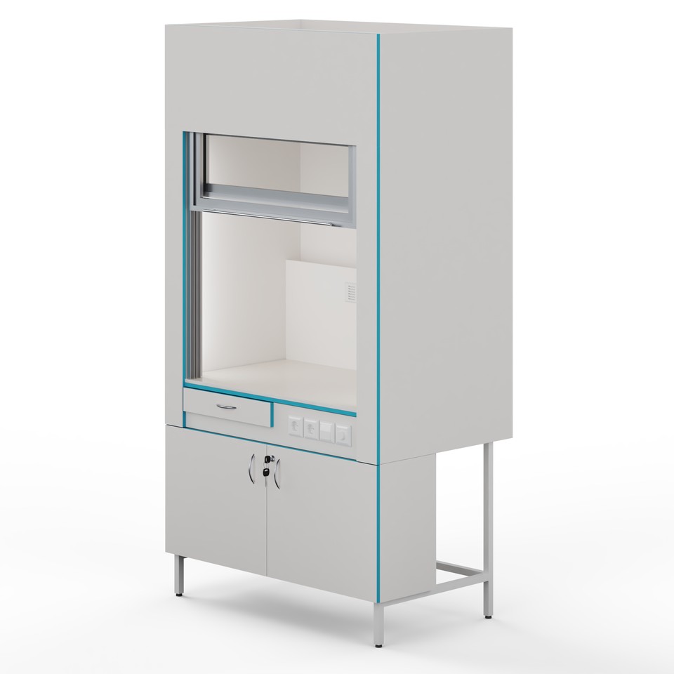Вытяжной шкаф со столешницей из монолитной керамики ШВ НВК 1200 МОН фото1