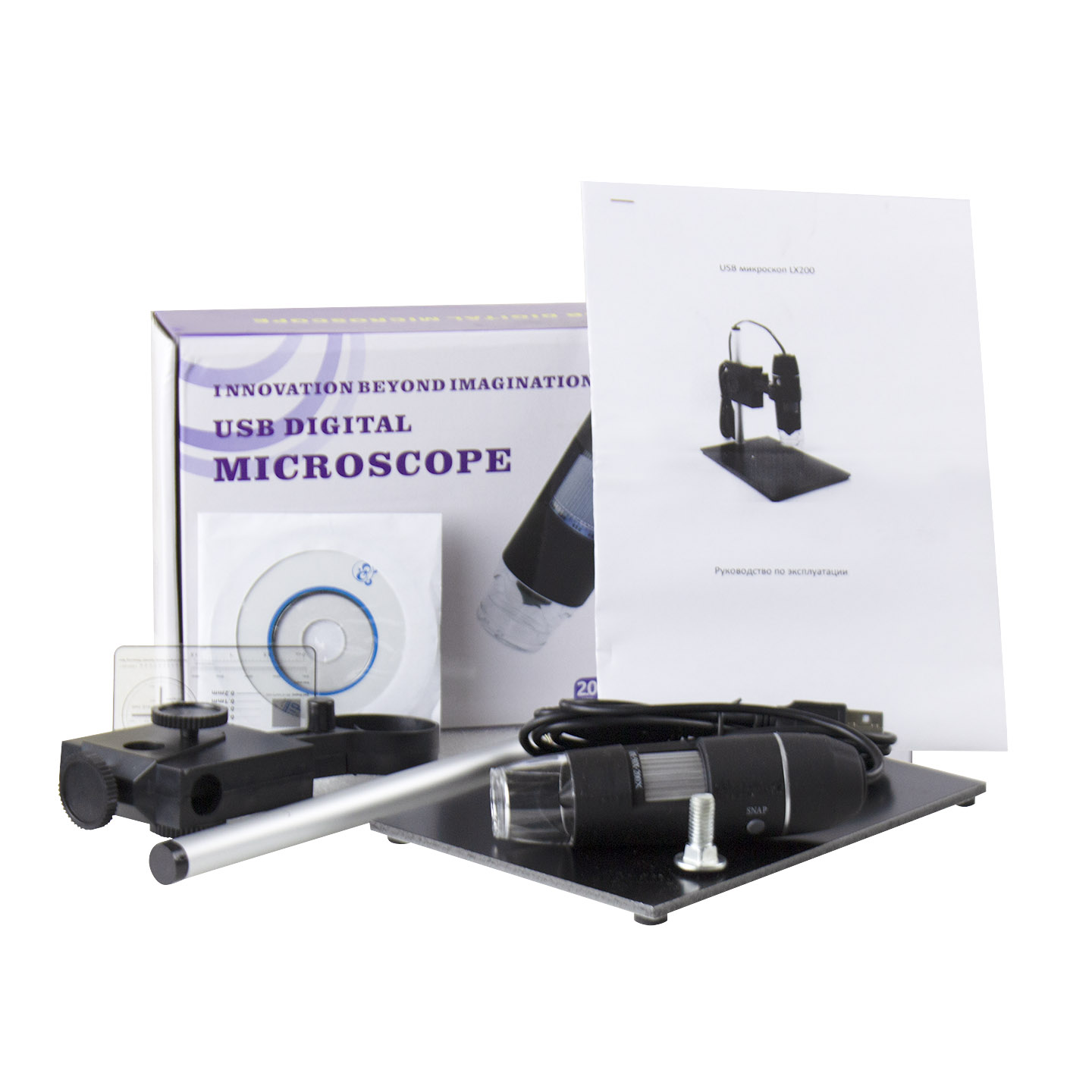 USB-микроскоп на штативе LX-200 (0,3 Мп, 200х, S1): фотографии