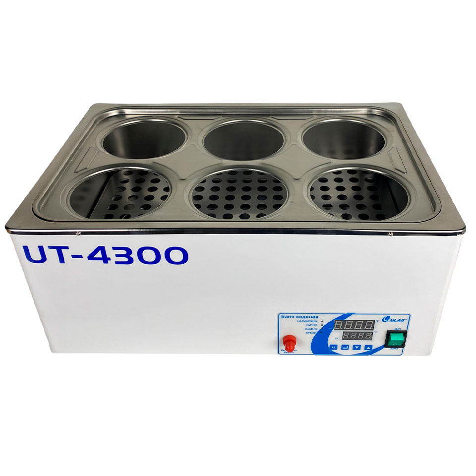 Водяная баня ULAB UT-4300 (19 л, Tкомн.+5...+100 °С, 6 мест)