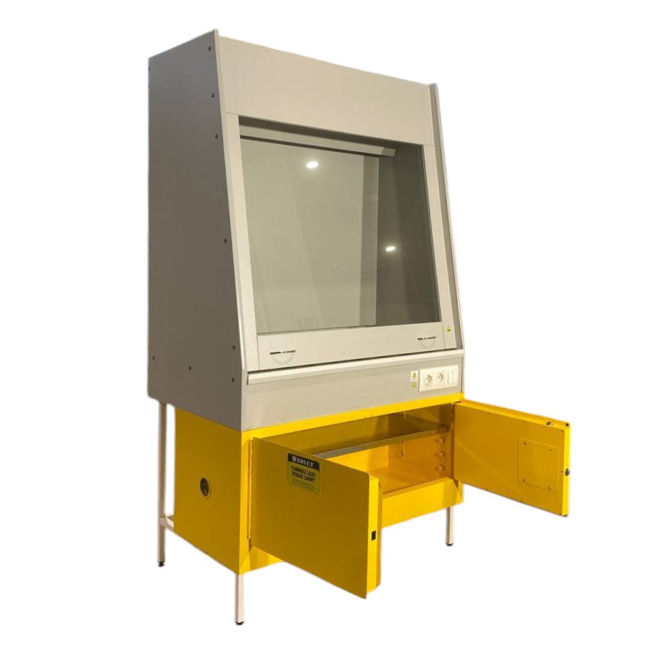 Вытяжной шкаф с отсеком для хранения ЛВЖ и столешницей из керамогранита Теолаб ШВ-ЛВЖ-1100 КГ фото4