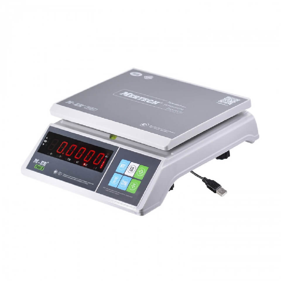 Весы порционные Mertech M-ER 326 AFU-32.1 Post II LED USB-COM (двойной дисплей) (32 кг, 1 г, внешняя калибровка), 3756: фотографии