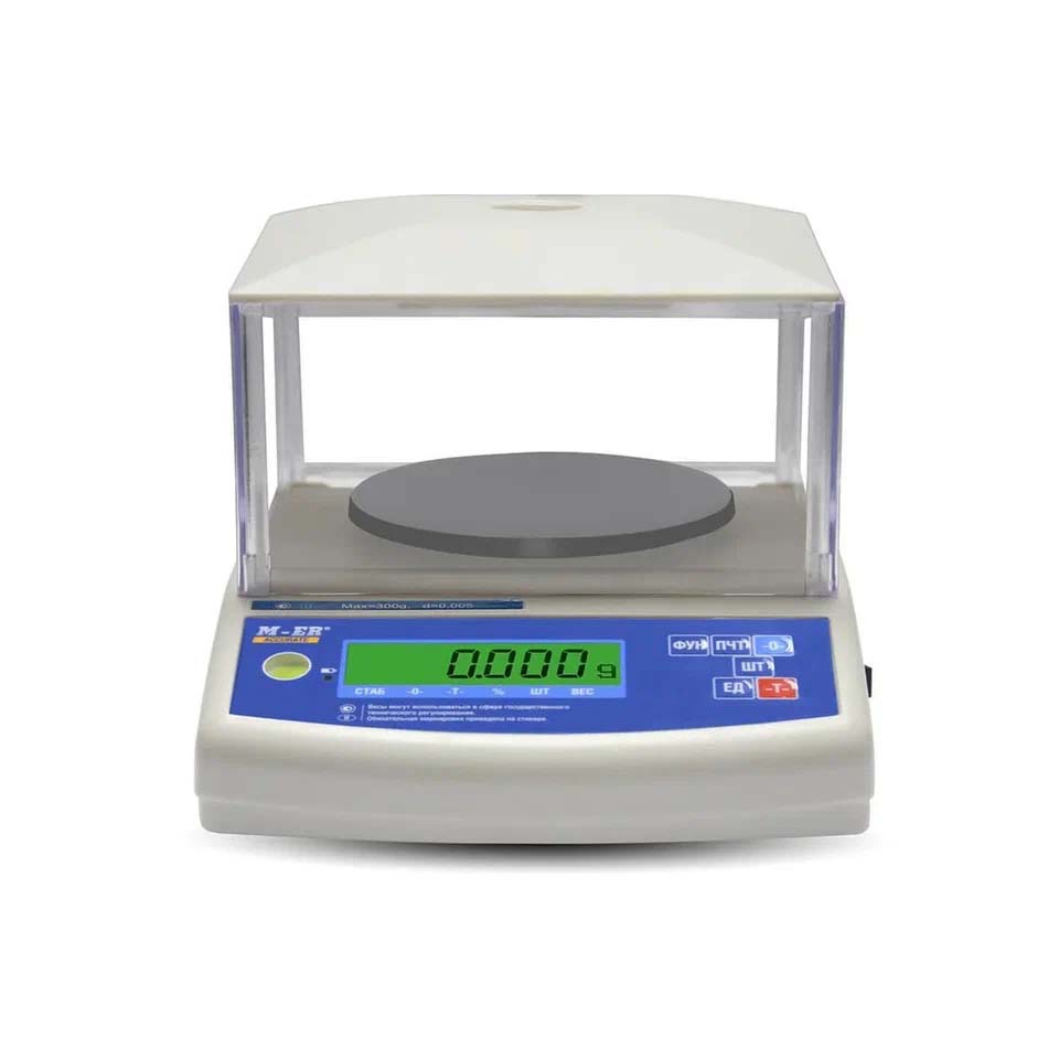 Весы лабораторные MERTECH M-ER 122 ACFJR-300.01 ACCURATE LСD (300 г, 0,01 г, внешняя калибровка): фотографии
