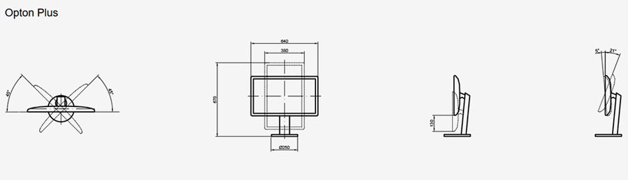 Офтальмологический проектор знаков Stern&nbsp;Opton&nbsp;Plus — экранный LCD проектор для проверки зрения и офтальмологической диагностики